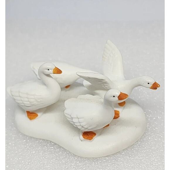 Dept 56 VI SIX GEESE A LAYING Twelve Days of Dickens' Village 58382 VTG 1999 BOX - Picture 10 of 16